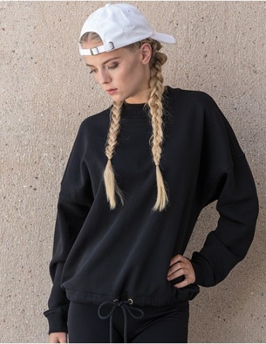 B-BY058-Ladies Oversize Crewneck